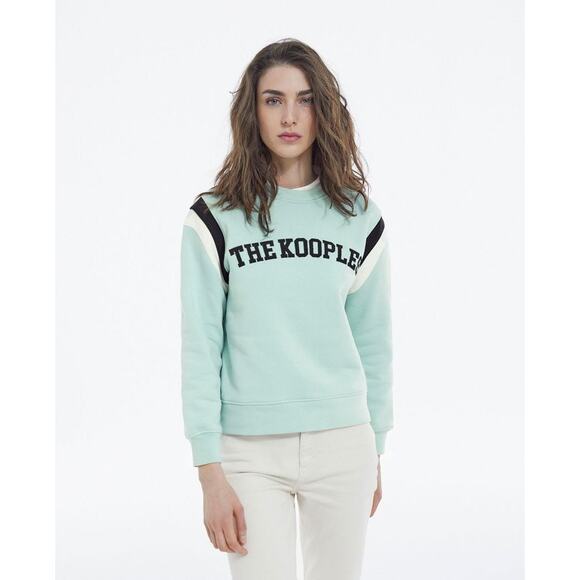 The Kooples Sea Green Varsity Logo Sweatshirt – Size 2 (MSRP $240) - Picture 4 of 10